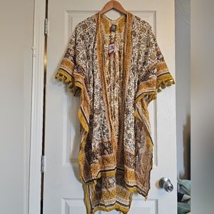 Vince Camuto Paisley Crinkle Top O/S